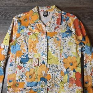 Bella Canvas Colorful Floral Jean Jacket